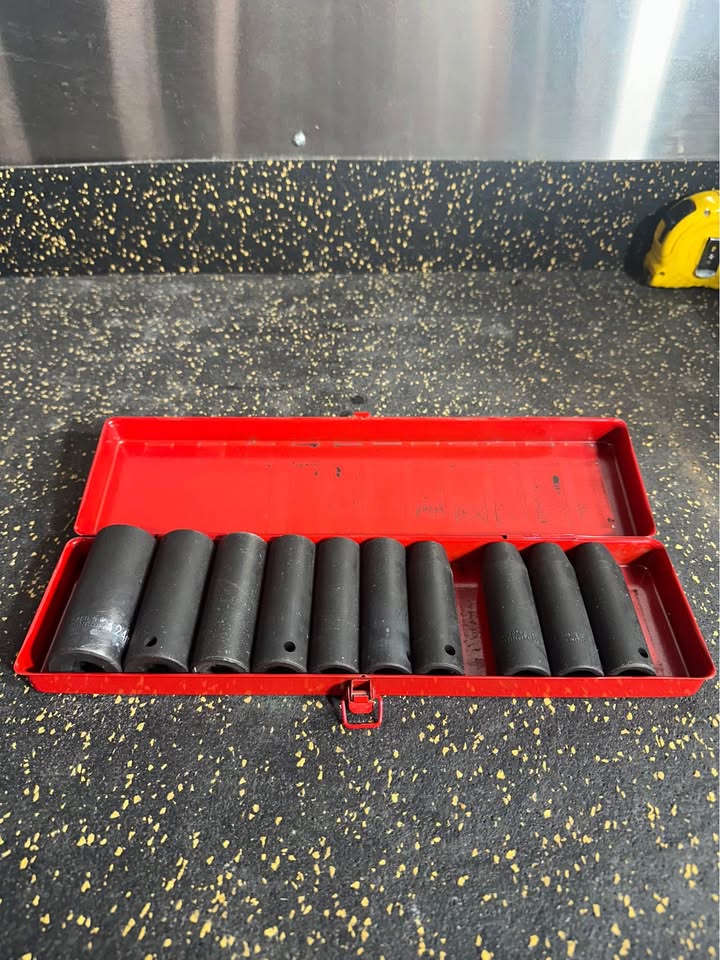 Deep 1/2” CR-V Socket Set 10-24 mm