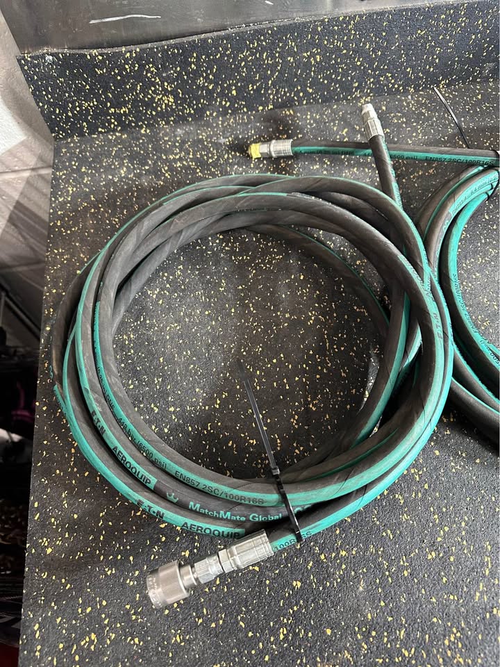 Aeroquip GH781-4 25 Ft High PSI 6500 Hydraulic Hose Teal/Black
