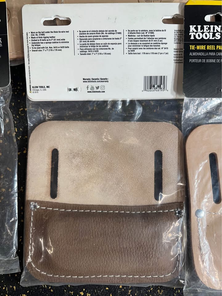 Klein Tools Leather Tie-Wire Reel Pad for Electrical Work