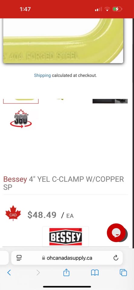 Bessey 4" Welding C-Clamp