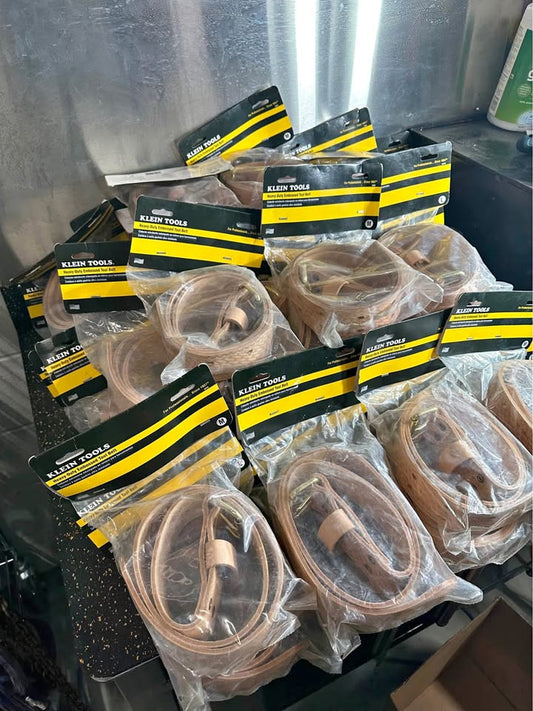 Klein Tools Heavy Duty Leather Tool Belt with Embossed Design