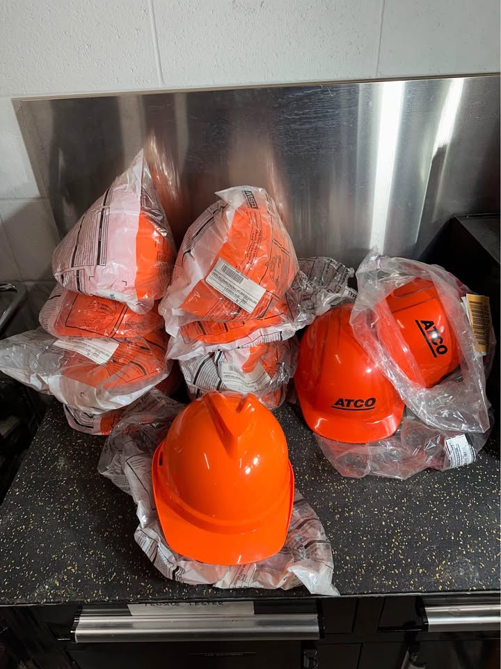 Brand New Hi Viz Orange Hard Hat for Construction Safety