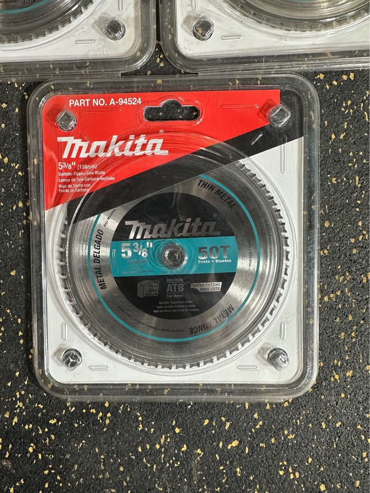Makita 5-3/8" 50T Carbide-Tipped Saw Blade Ferrous Metal Thin Gauge