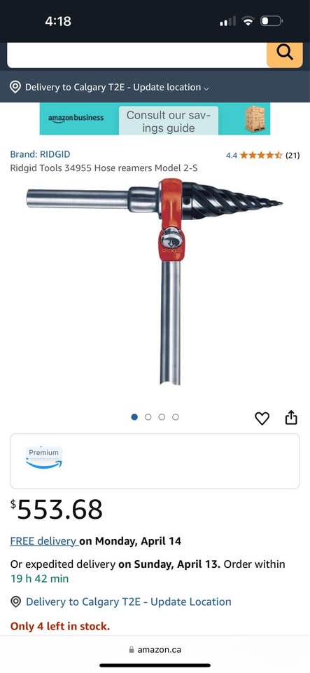 RIDGID Ratchet Spiral Reame