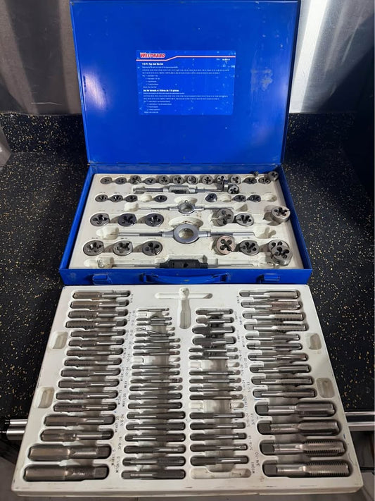 Westward 110 Piece Alloy Steel Tap and Die Set