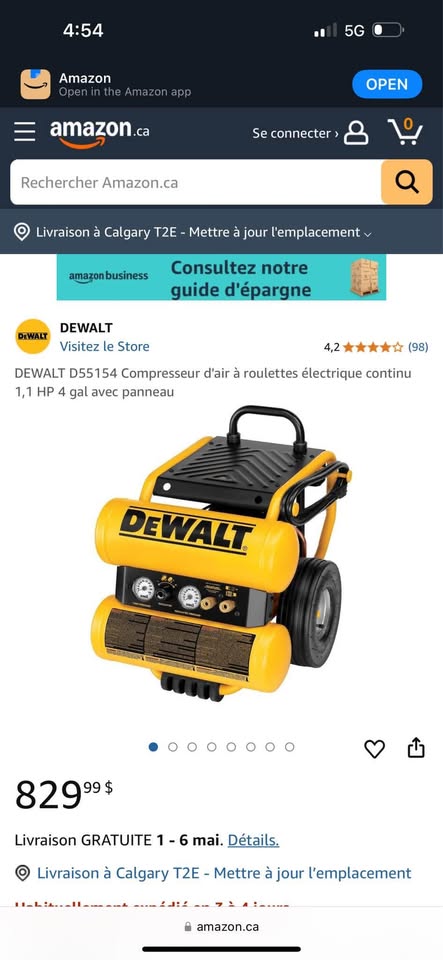 Dewalt 4 Gallon 130 PSI Electric Compressor