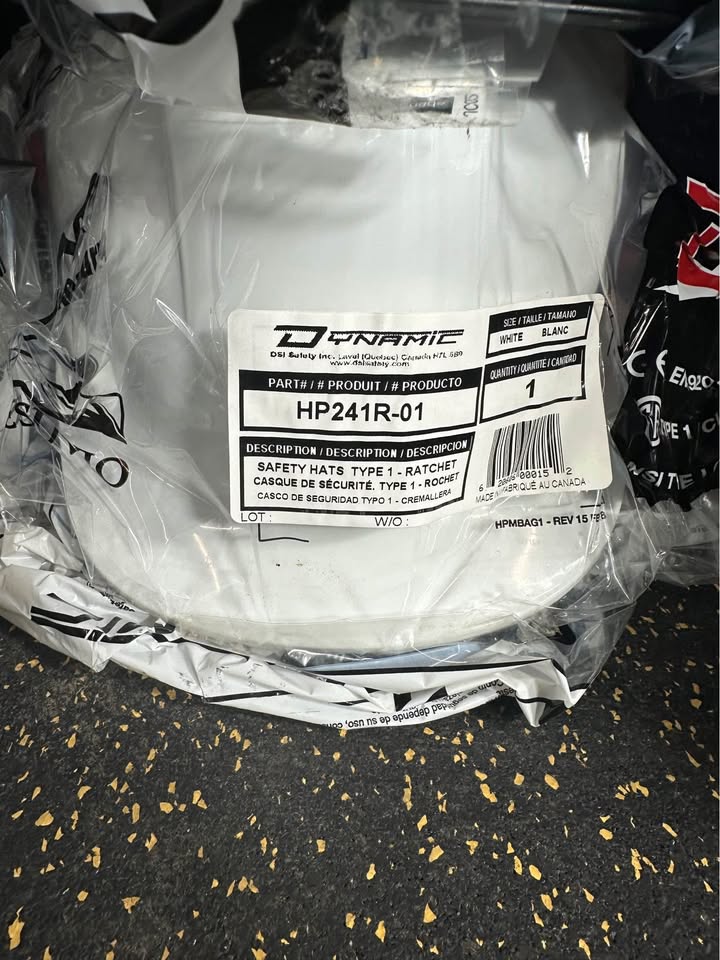 Dynamic HP241R White Hard Hat