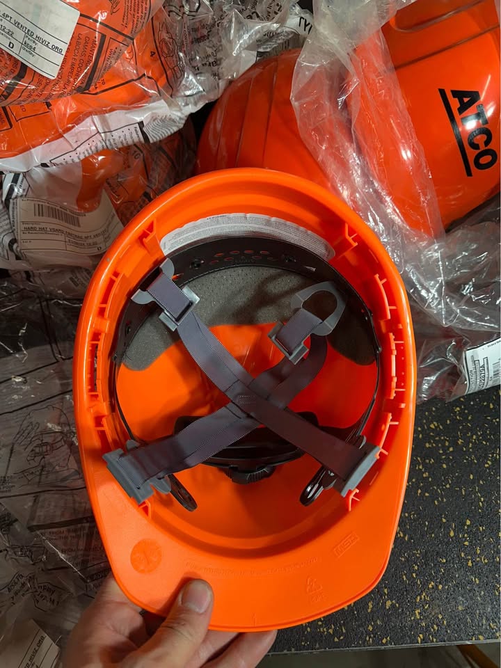 Brand New Hi Viz Orange Hard Hat for Construction Safety