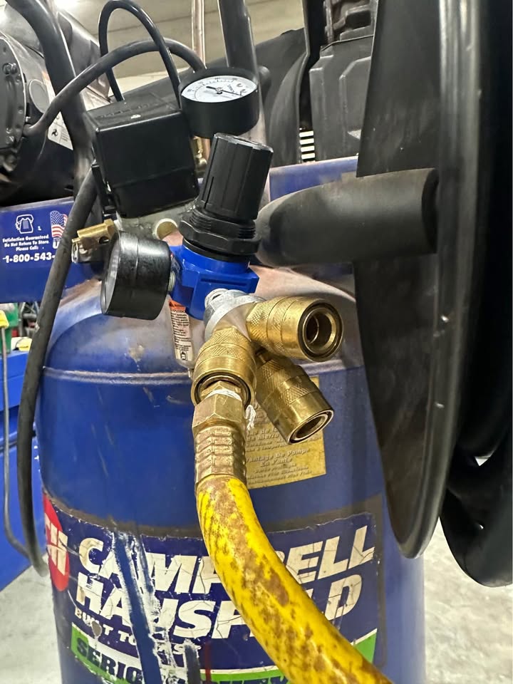 Campbell Hausfeld 5 HP Air Compressor with 26 Gallon Tank and 25 Ft Hose