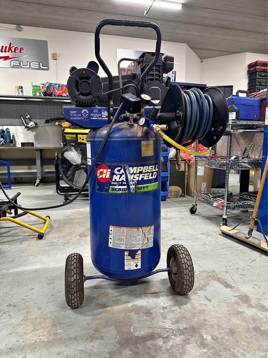 Campbell Hausfeld 5 HP Air Compressor with 26 Gallon Tank and 25 Ft Hose
