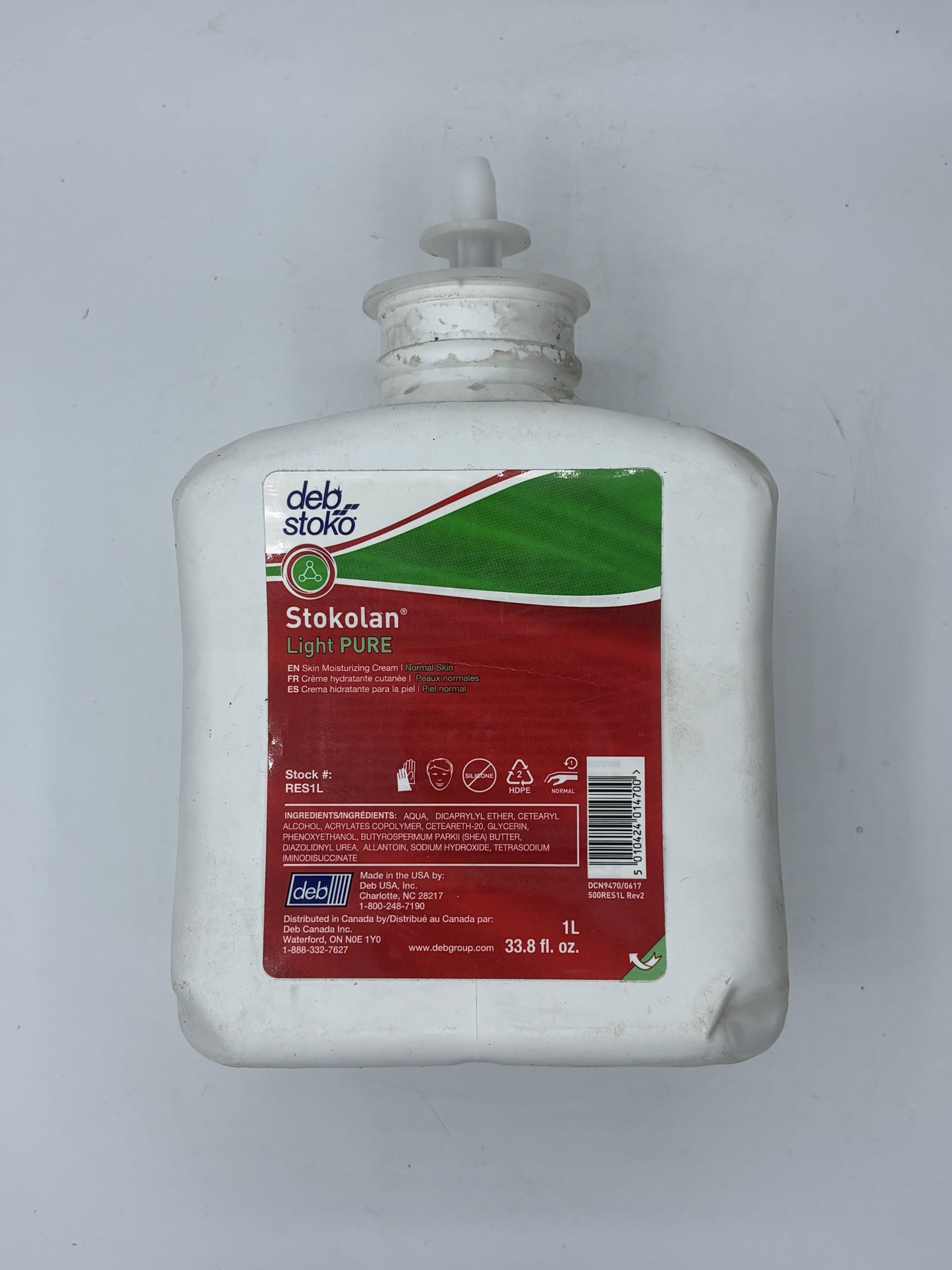 SC Johnson Professional Stokolan Light PURE Moisturizing Cream Cartridge – 1 L (RES1L)