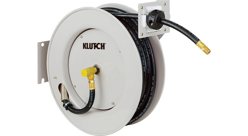 Wall Mounted Air Hose Reel with 50 Ft 250 PSI Hose and Fittings
