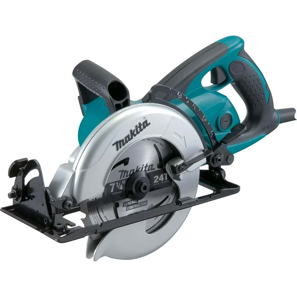 Makita 7 1/4” Hypoid Circular Saw with Hardened Steel Gears for Heavy-Duty Cutting