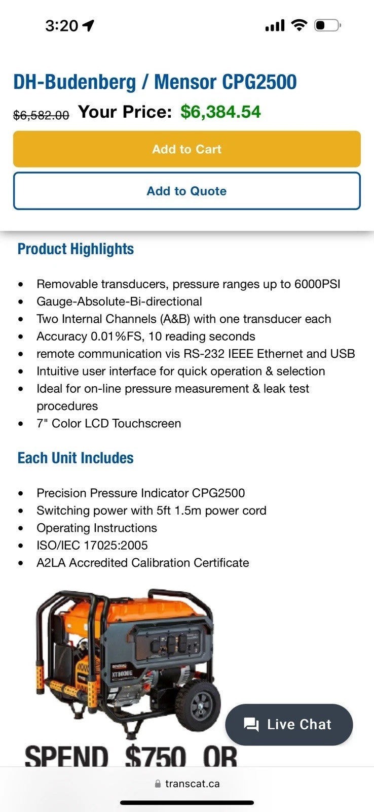 Mensor CPG2500 Precision Pressure Indicator