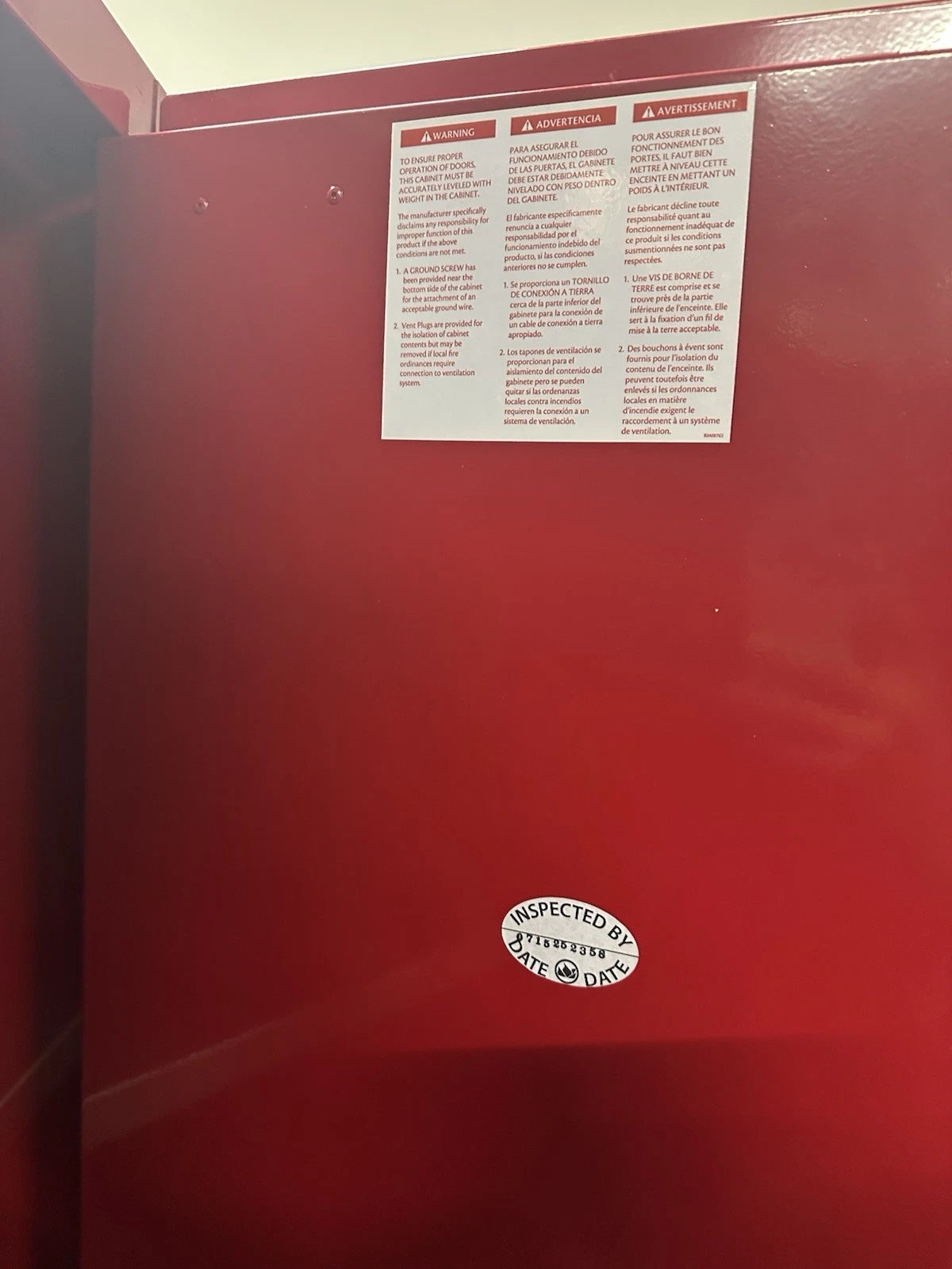 Uline H-1565M-R Flammable Liquids Cabinet Chemical Storage