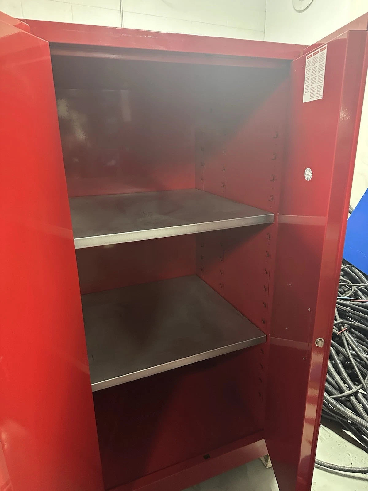 Uline H-1565M-R Flammable Liquids Cabinet Chemical Storage