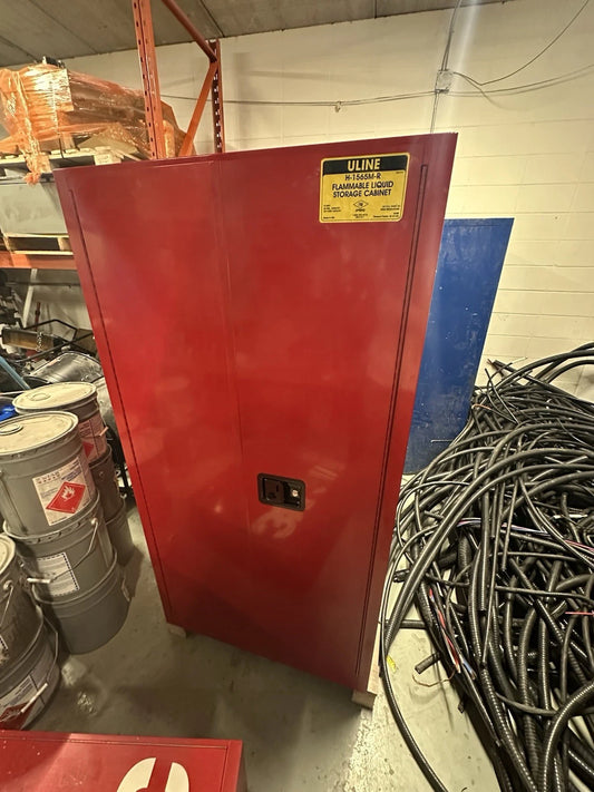 Uline H-1565M-R Flammable Liquids Cabinet Chemical Storage