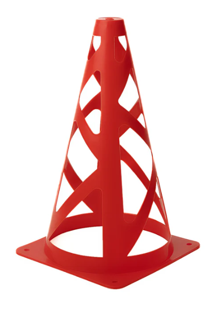 Collapsible Sports Agility Training Pylon Cones/Field Markers (9”, 12-piece set)