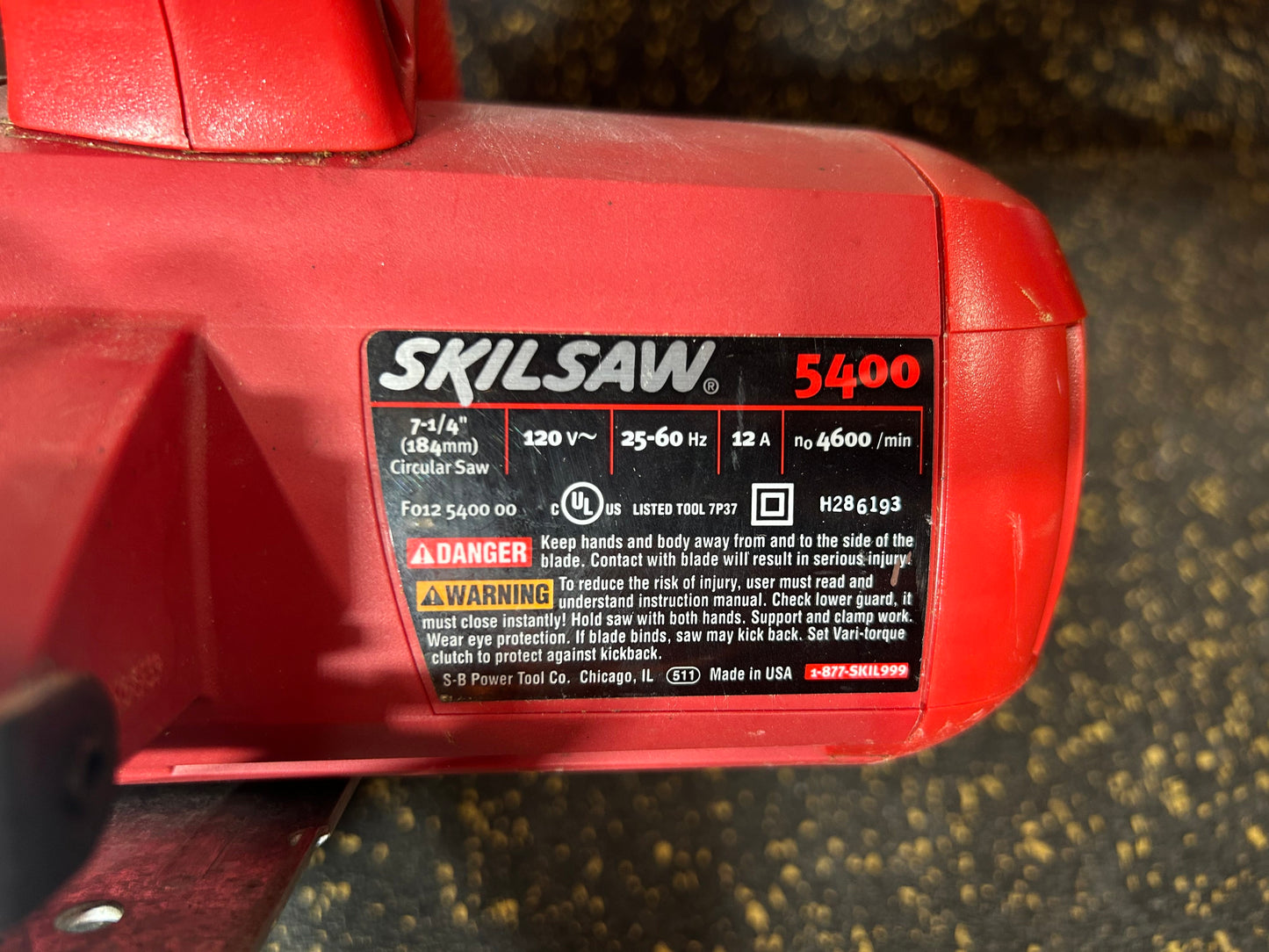 Skilsaw 5400 7-1/4” Circular Saw (120V Corded 12-Amp, 2.3HP)