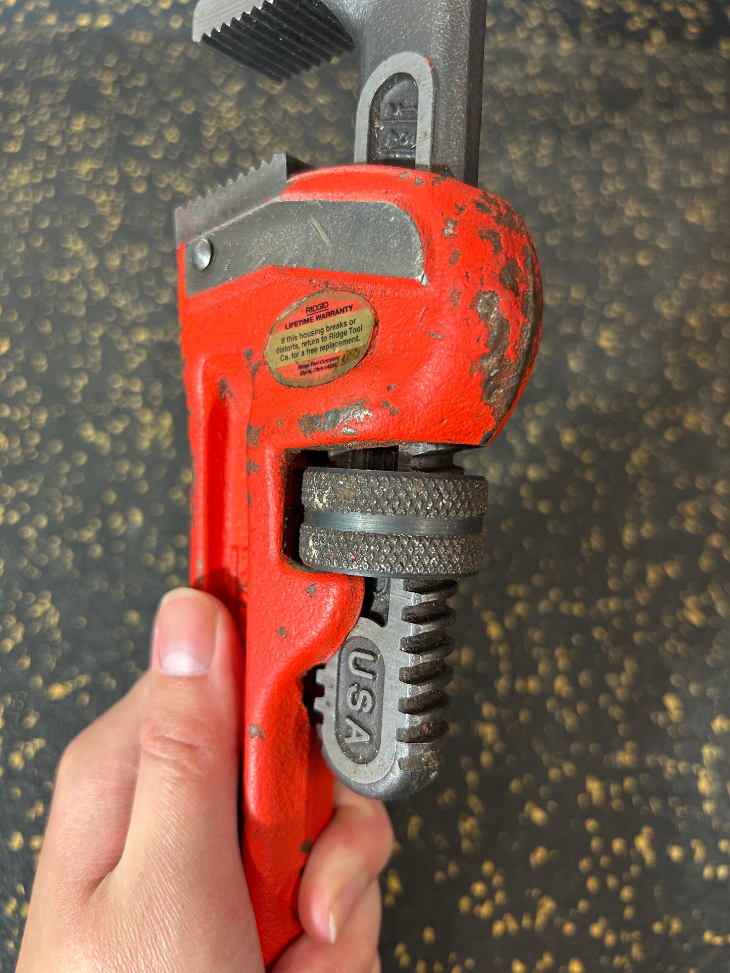 RIDGID 14” Heavy-Duty Steel Straight Pipe Wrench