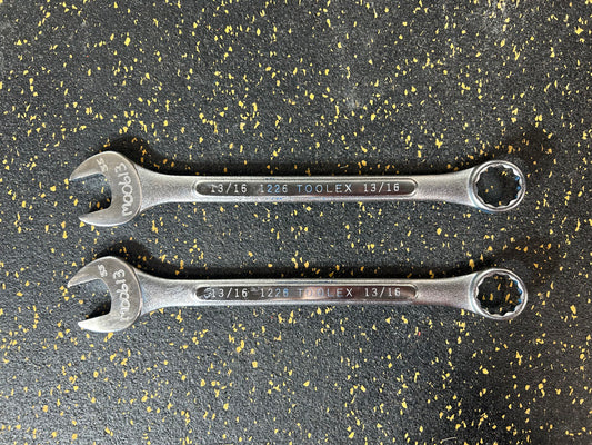 Toolex 13/16” Combination Wrench (Model 1226, Drop Forged Steel)