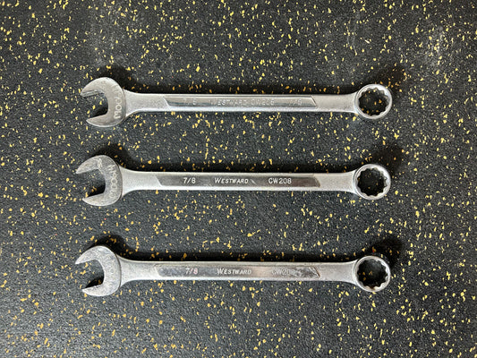 Westward 7/8” SAE Combination Wrench (CW208, Chrome Vanadium)