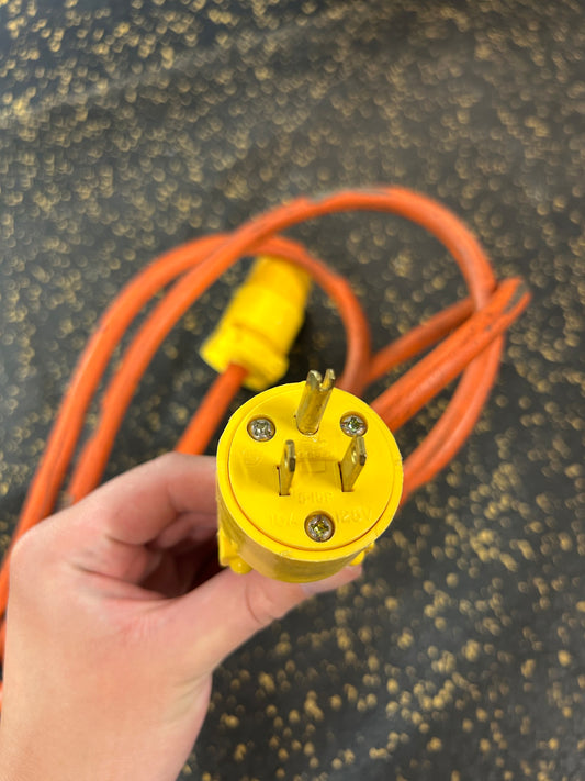 Heavy-Duty 12-Foot Orange Extension Cord (3-Prong, 15A, 125V)