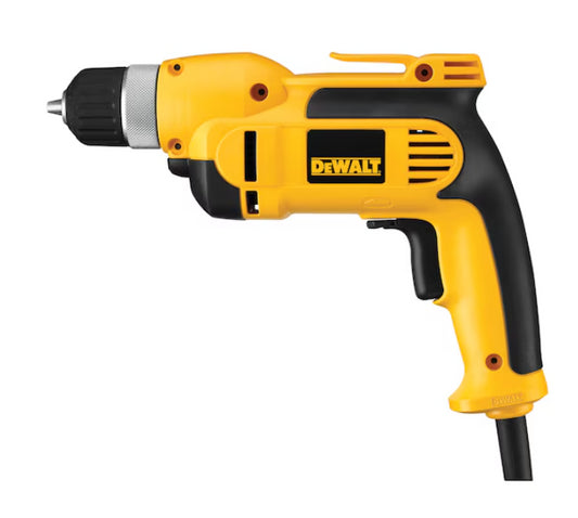 DEWALT DW106 3/8” (10mm) 5.4-Amp Corded Variable Speed Reversing (VSR) Pistol Grip Drill