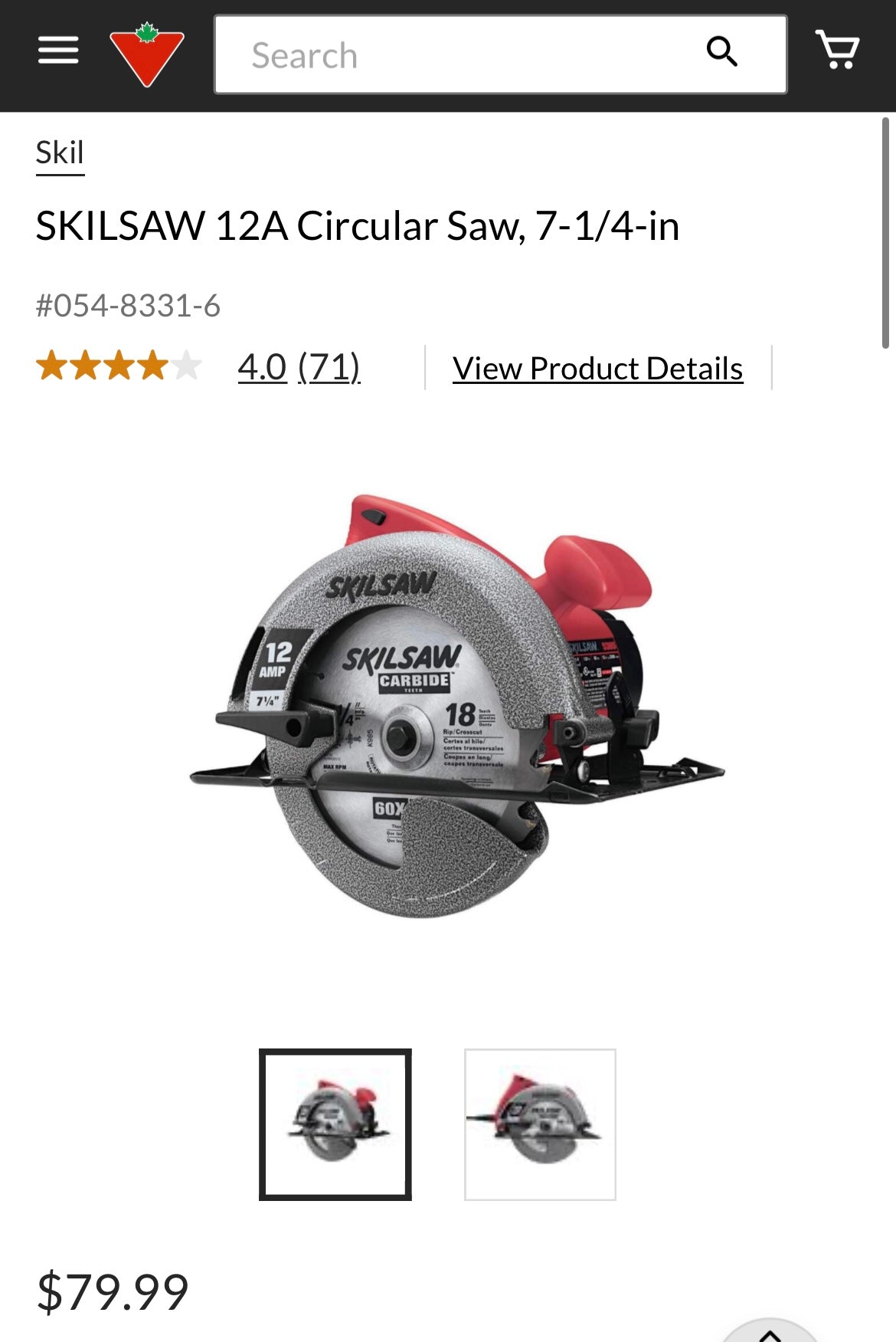 Skilsaw 5150 7-1/4” (184mm) Circular Saw (120V Corded 11-Amp, 2.3HP)