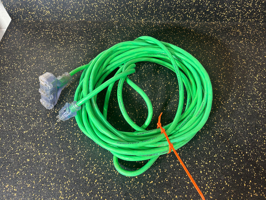 50-Foot Triple Outlet Outdoor Extension Cord (3-Prong, 12 AWG, Water-Resistant)