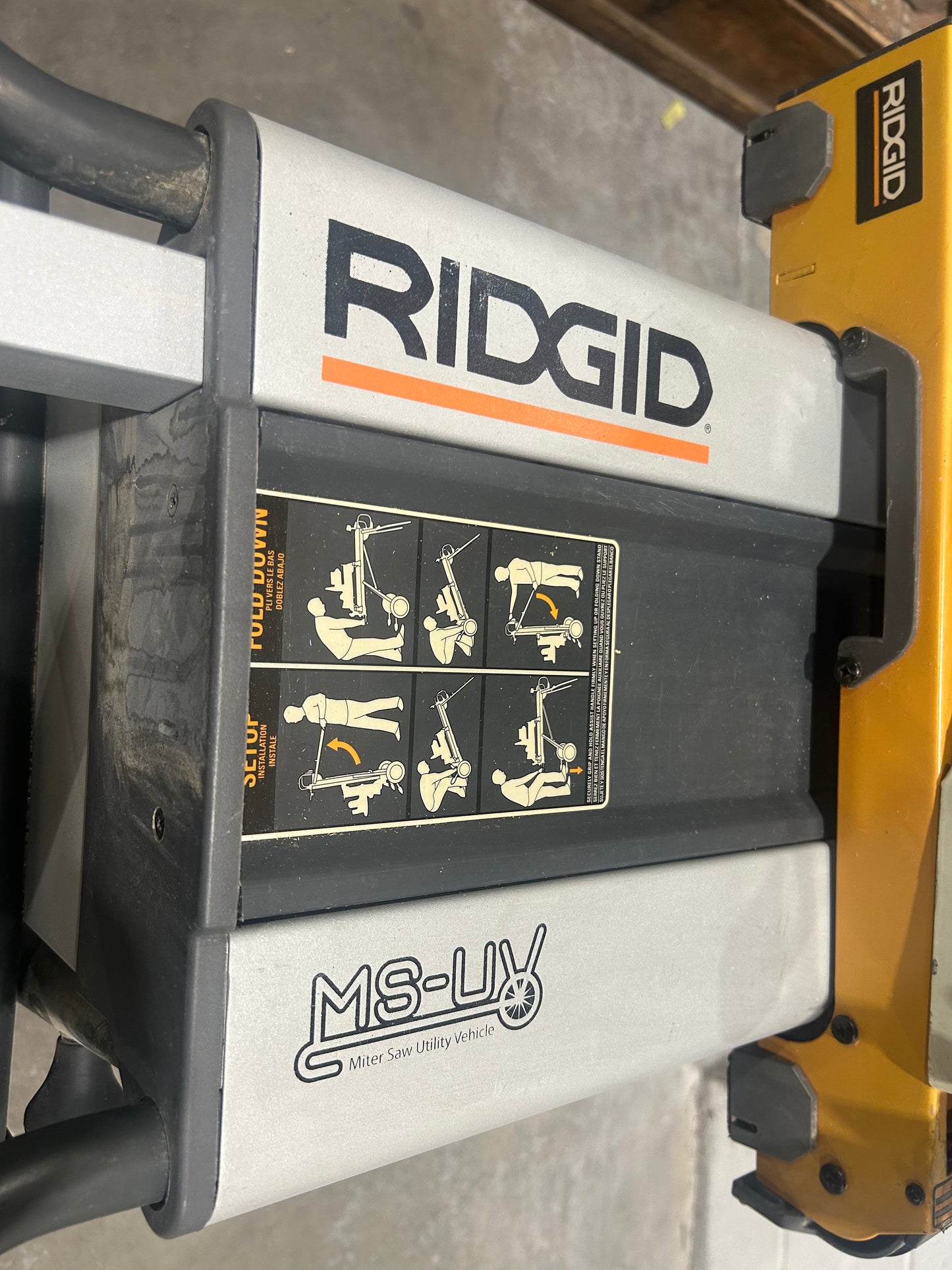 Makita LS1013 10” Dual Sliding Compound Miter Saw (120V Corded 13-Amp) w/ RIDGID Mobile Miter Saw Stand & 3 Blades