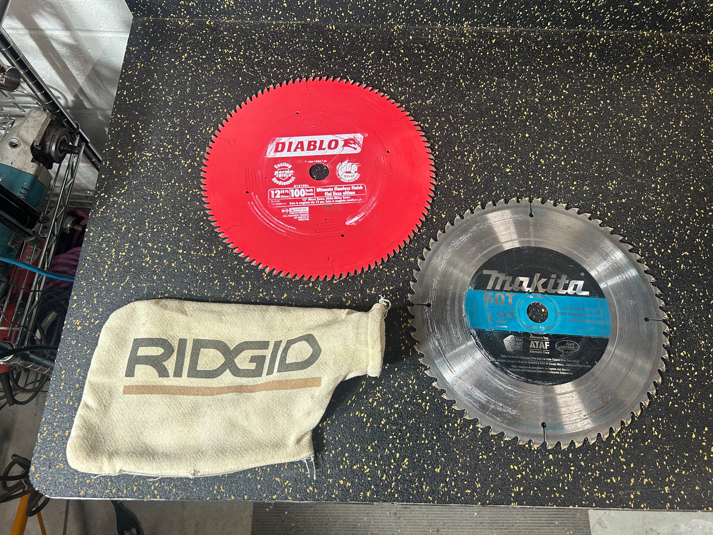 RIDGID 12” Compound Miter Saw (120V Corded 15-Amp) – COMES WITH 3 BLADES, POWERFUL