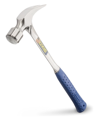 Estwing 30oz Milled Face Framing Hammer (16” Total Length, Vinyl Shock Reduction Grip) – Model E3-30SM