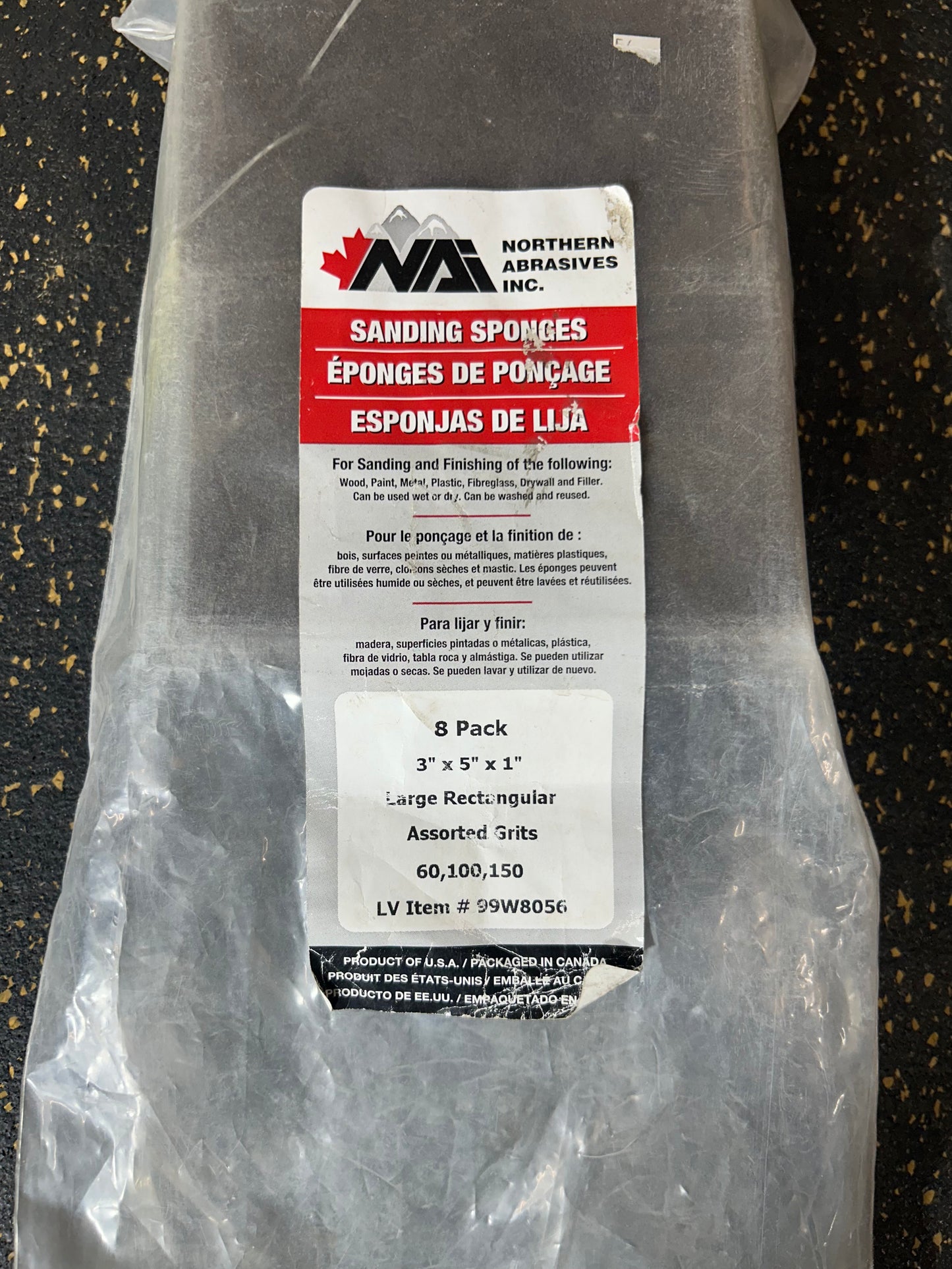 Northern Abrasives Sanding Sponge (3” x 5” x 1”)