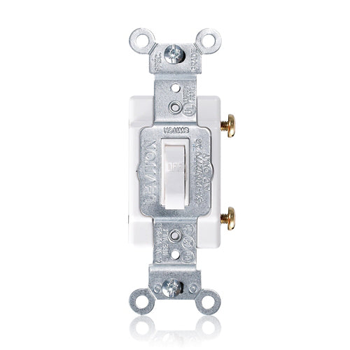 15-Amp White Single-Pole Toggle Wall Switch (Side-Wired, Commercial Grade, 712-1101-CW) – BRAND NEW