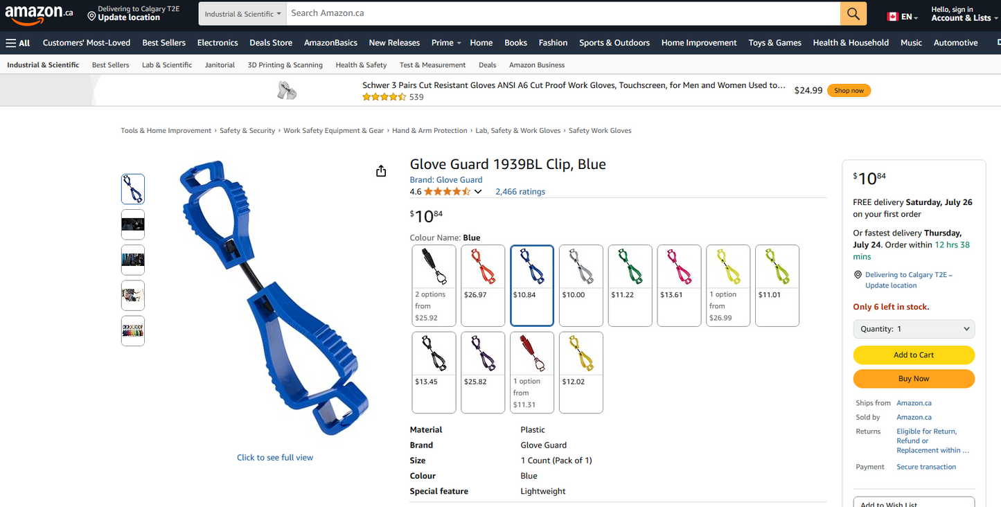 Original Glove Guard Clips (Blue, Model 1939, 50-piece bag) – BRAND NEW