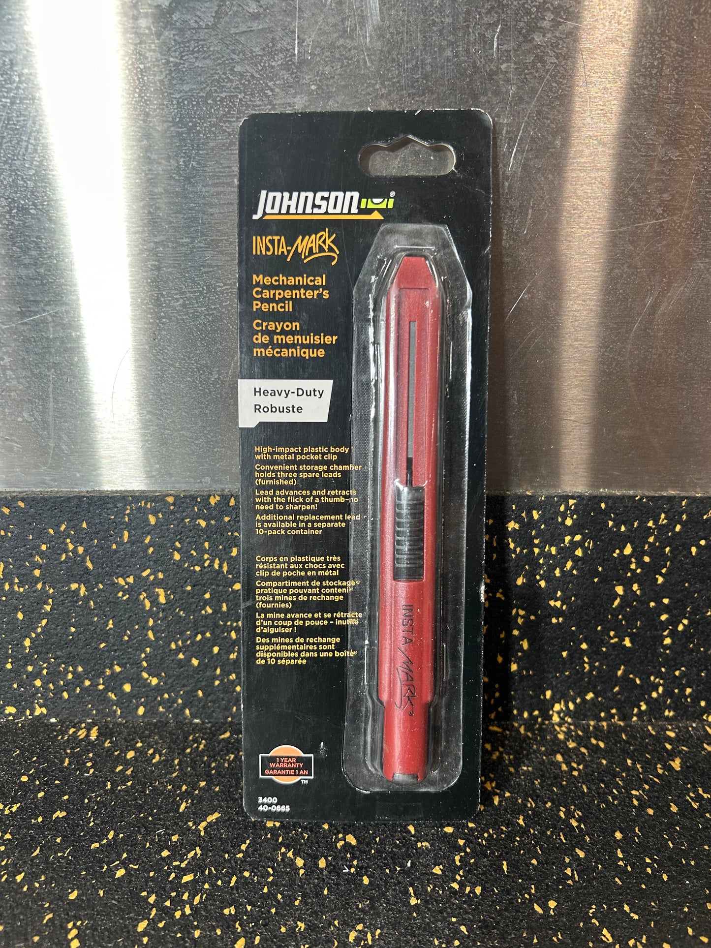 Johnson INSTA-MARK Heavy-Duty Mechanical Carpenter’s Lumber Pencil (40-0665)