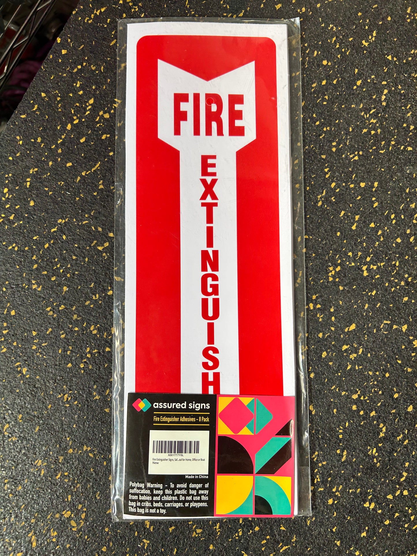Fire Extinguisher Signs (Adhesive, 8-piece pack) - BRAND NEW
