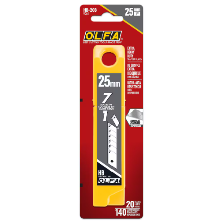 OLFA 1” (25mm) Extra Heavy-Duty Snap-Off Replacement Blades (18 PIECES ONLY)