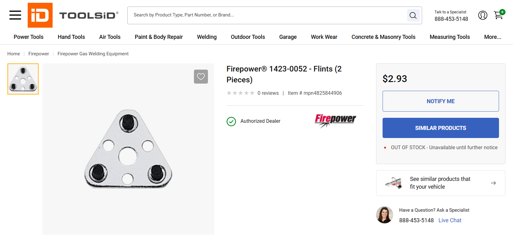 Firepower Flint (for Triple Flint Spark Lighter) – 1 PIECE ONLY, DURABLE