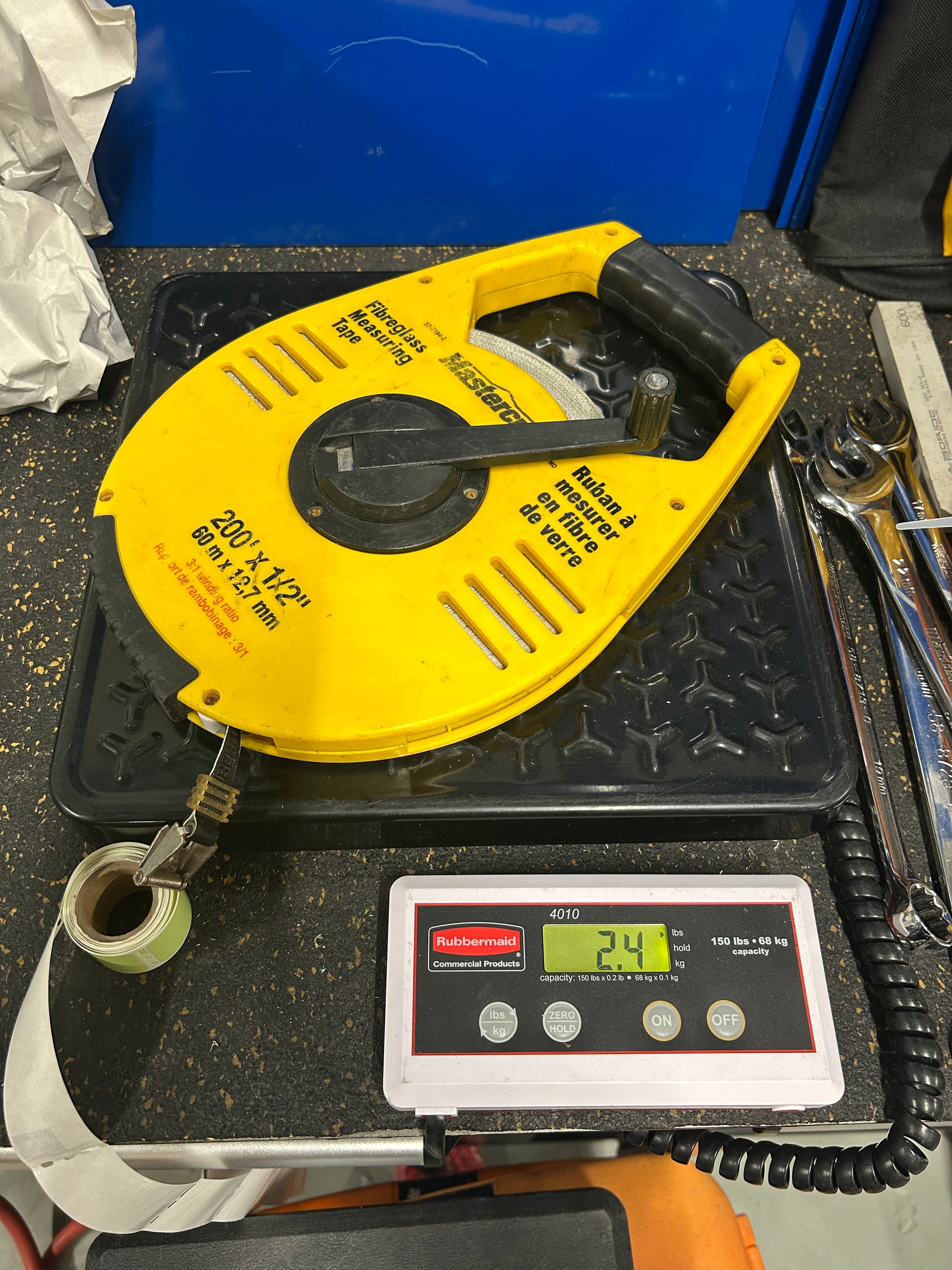 Mastercraft Fibreglass Measuring Tape (200 ft x 1/2", 3:1 Winding Ratio) – DURABLE 