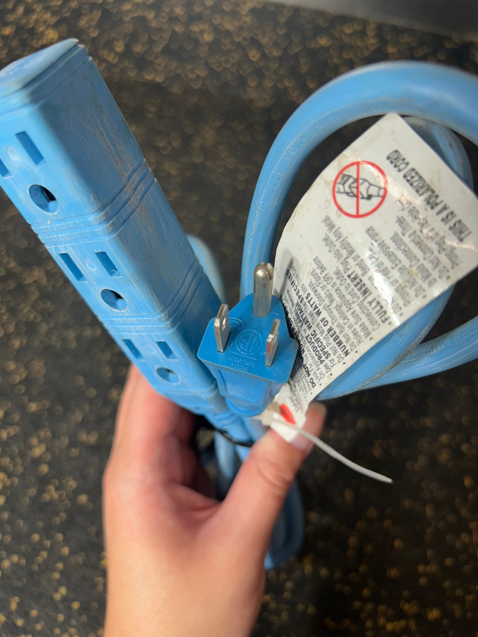 5-Foot Triple Outlet Extension Cord (3-Prong, 16 AWG)