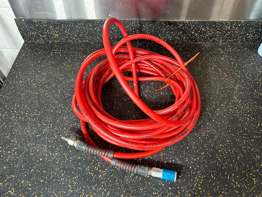 50-Foot Flexeel 3/8” Diameter Polyurethane Air Hose with Male/Female Fittings (200 PSI Working Pressure) – DURABLE 