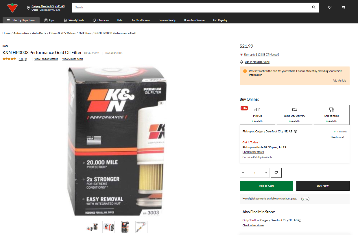K&N Performance Gold Premium Oil Filter (HP-3003) – DURABLE