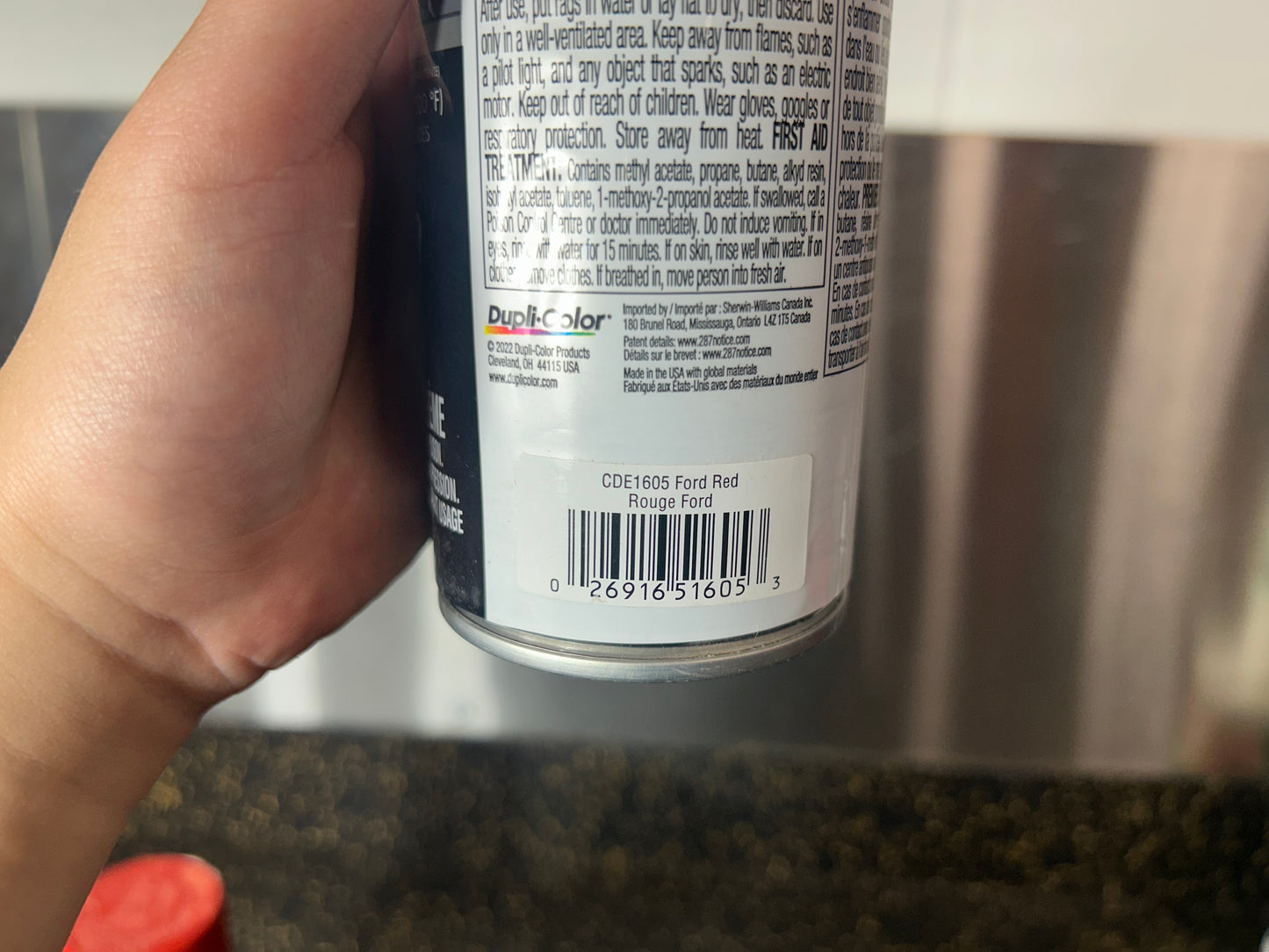 Sherwin Williams Dupli-Color Engine Enamel with Ceramic CDE1605 (Ford Red, 340g)
