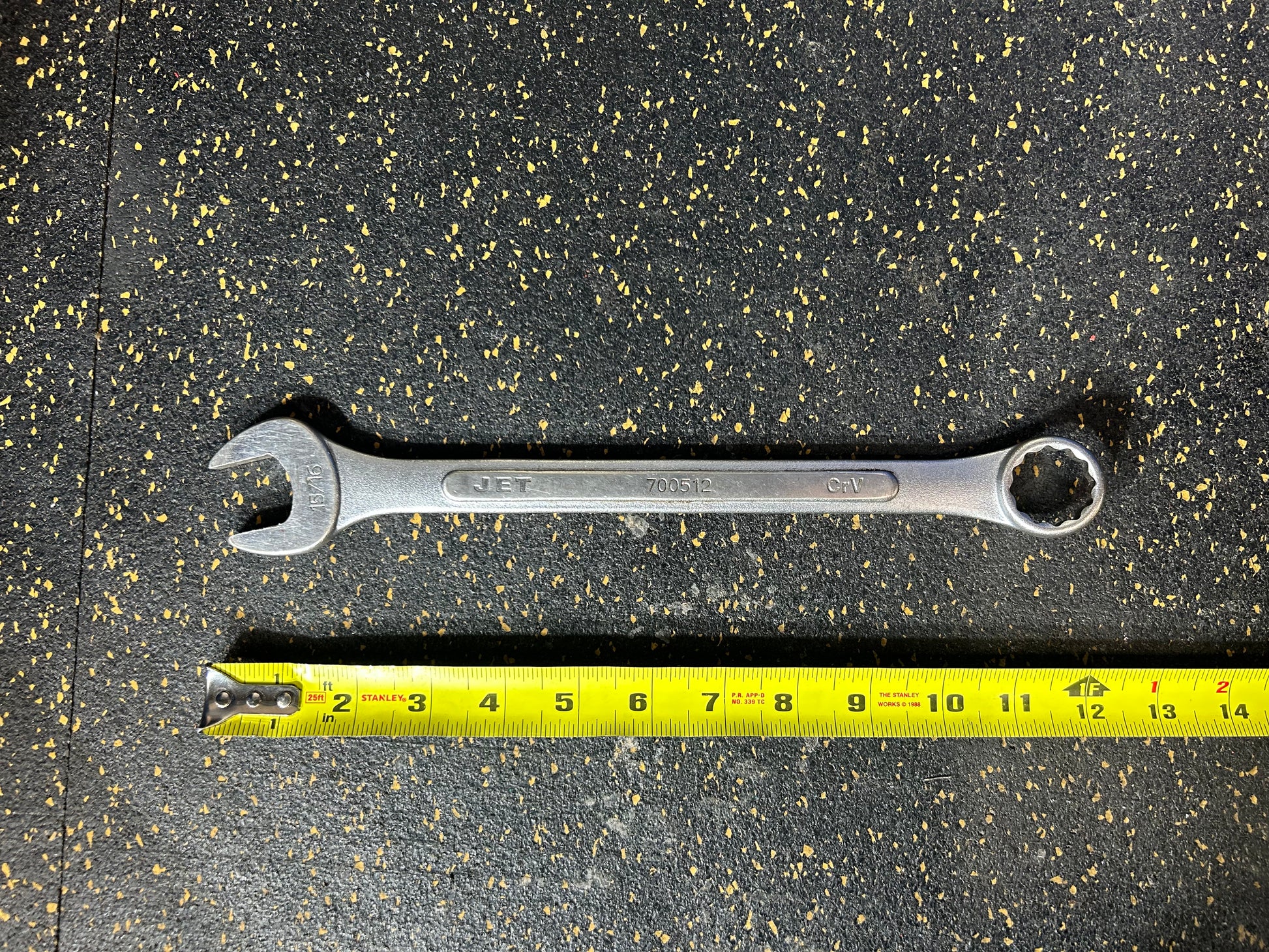 JET 15/16” Raised Panel Combination Wrench (Chrome Vanadium Steel, Model 700512)