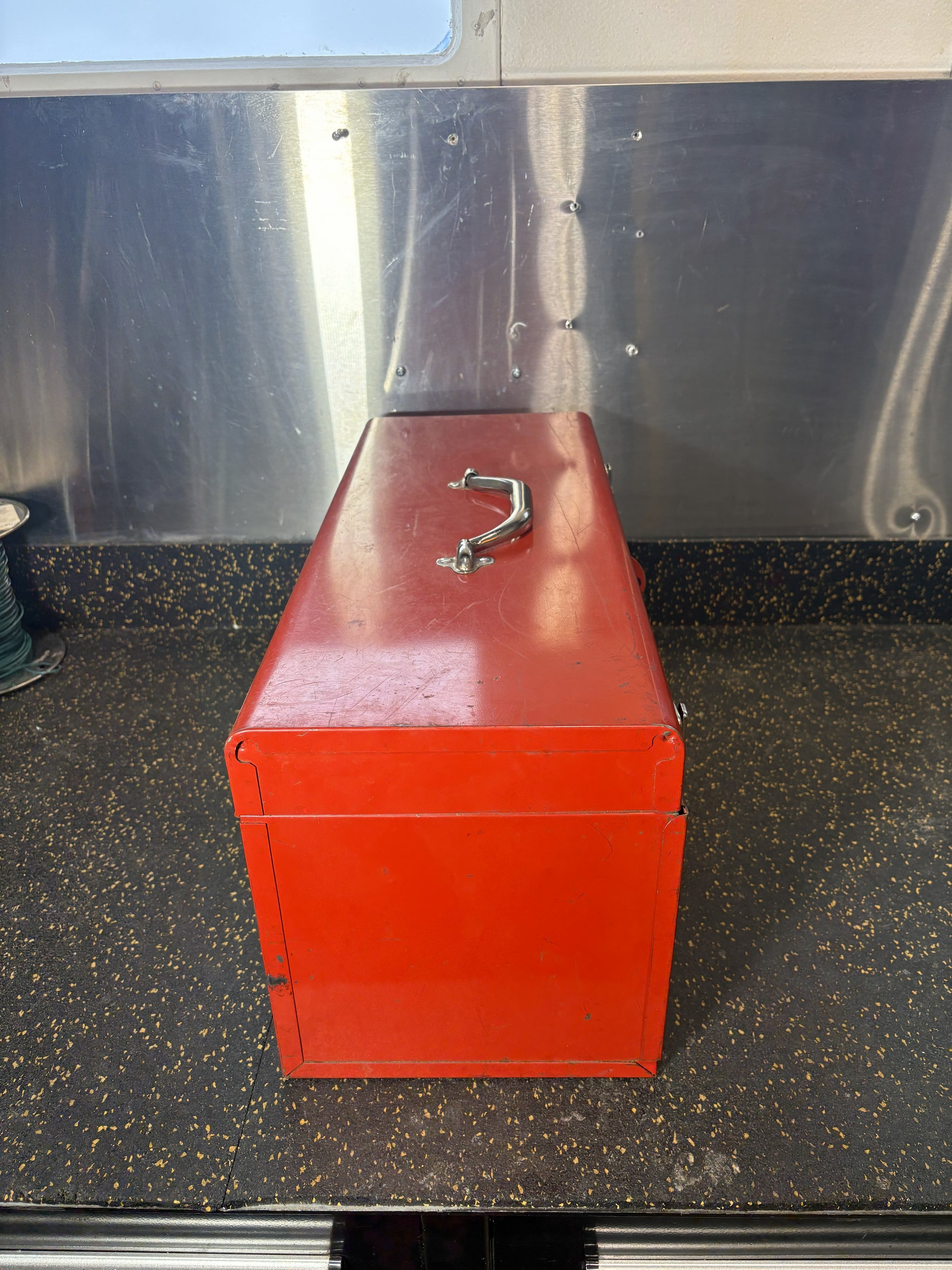 Vintage Canadian Made Beach Industries Tool Box (Red)