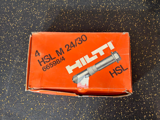 Hilti HSL4 Heavy-Duty Wedge Anchors (M24, 205mm or 8”, 4-piece set)