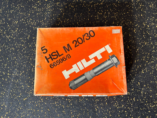 Hilti HSL4 Heavy-Duty Wedge Anchors (M20, 183mm or 7-1/4”, 5-piece set)