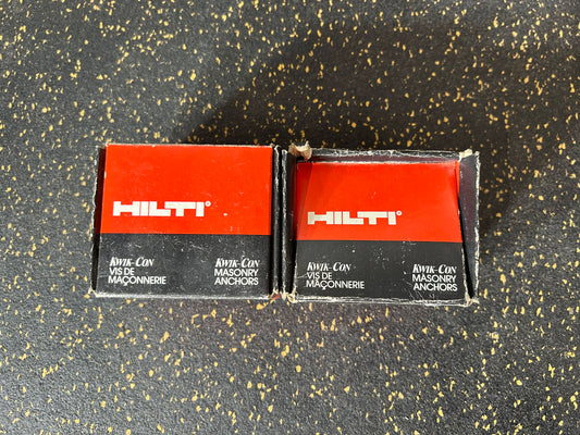 Hilti KWIK-Con Masonry Screw Anchors (1/4” x 1-1/4”, 100-piece box)